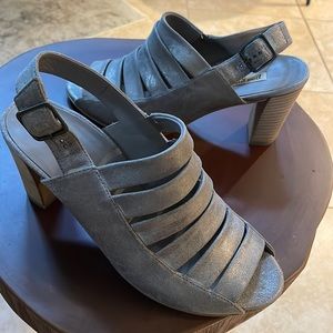 Paul Green Pewter leather custom made shoes . Made in Austria. SZ 7.5  (5 UK )